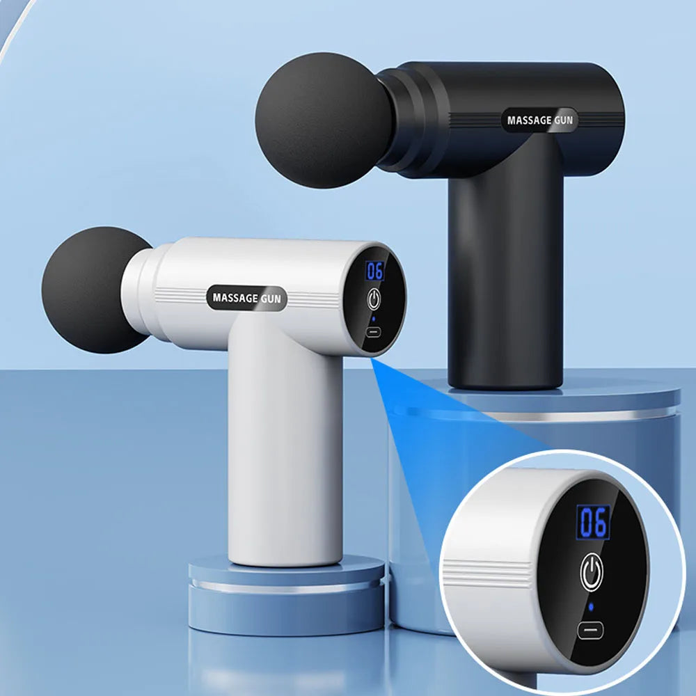 Mini Massage Gun Fascia Machine Muscle Relaxation USB Vibrating Gun Rod Massage Fitness Equipment Neck Grab Fascia Gun