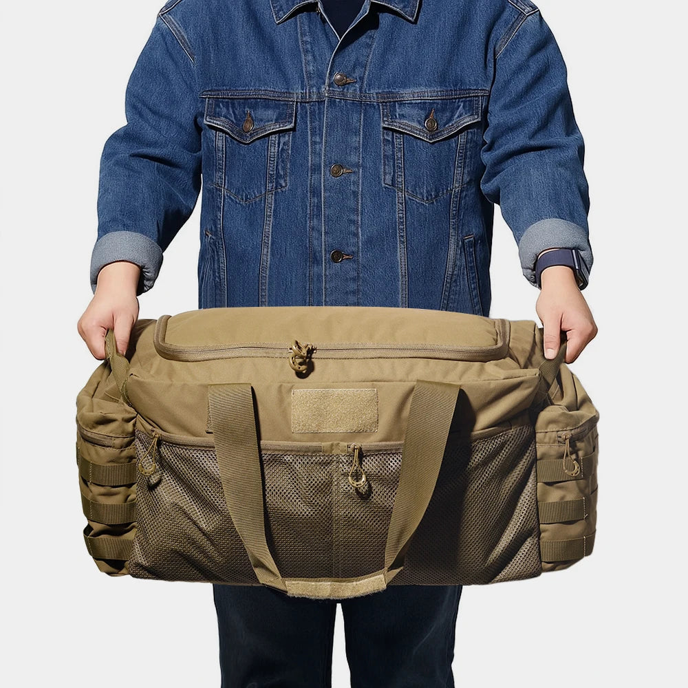Heavy Duty Durable Duffel Bag - Multi-Compartment, Luggage-Attachable for Travel & Sport Gear | Ideal for Gym & Outdoor