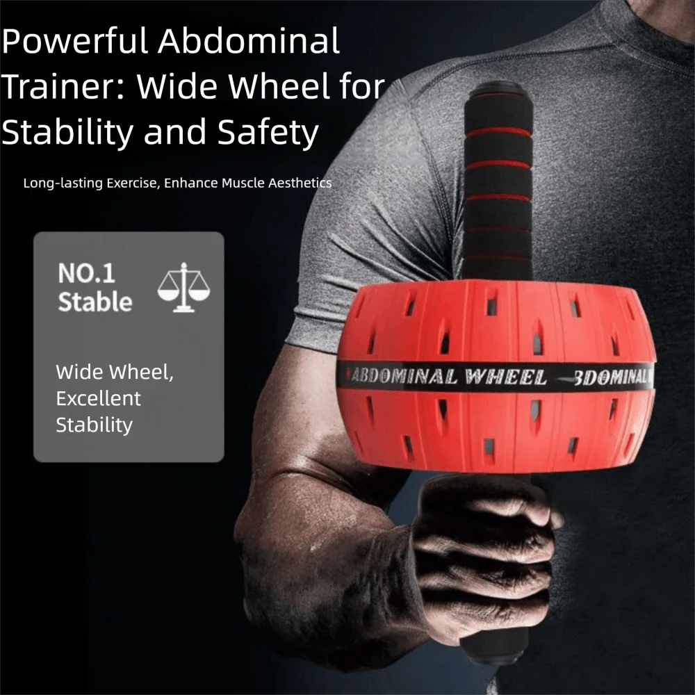 Ergonomic Grip Abdominal Workout Roller Single-wheel Non-slip Ab Roller Wheel Strengthen Muscle Strong Load Bearing