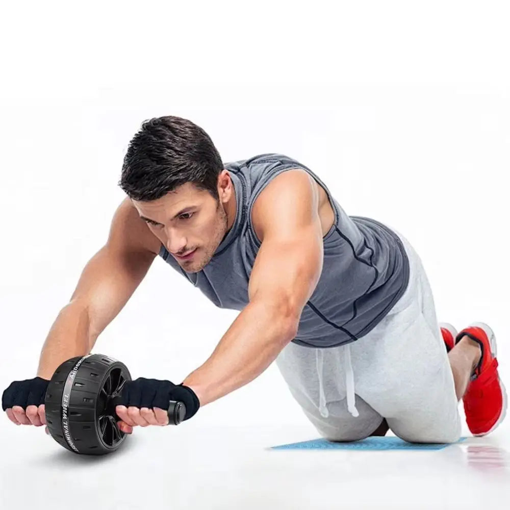 Ergonomic Grip Abdominal Workout Roller Single-wheel Non-slip Ab Roller Wheel Strengthen Muscle Strong Load Bearing