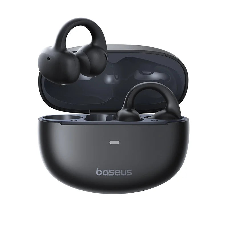 Baseus Bowie MC1 Ear Clip Wireless Earphones Bluetooth 5.4 Open-Ear Headphones Clip-On Sports Earbuds  IP57 Waterproof AI-Bass