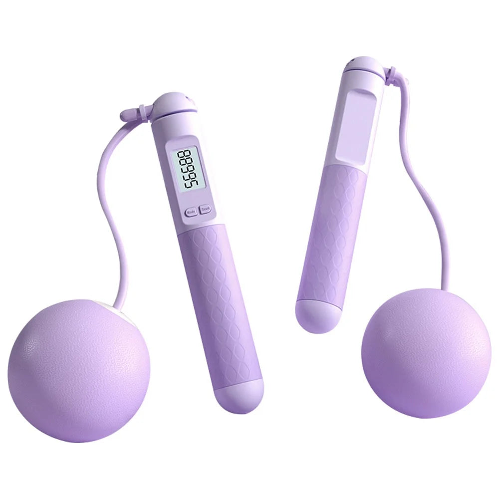 Smart Digital Jump Rope with Auto Counting Function Cordless Weighted Design for Indoor Outdoor Cardio Workout Fat Burning Home