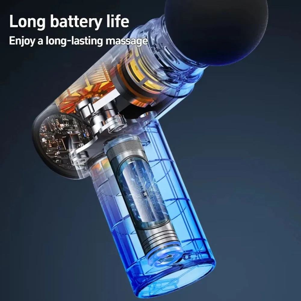 Mini Massage Gun Fascia Machine Muscle Relaxation USB Vibrating Gun Rod Massage Fitness Equipment Neck Grab Fascia Gun